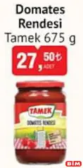 TAMEK DOMATES RENDESİ 675 G TAMEK DOMATES RENDESİ 675 G